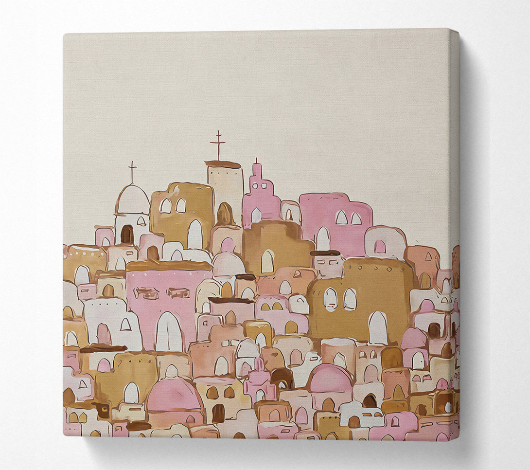  A Canvas Print of City To The Chapel Canvas Wall Art