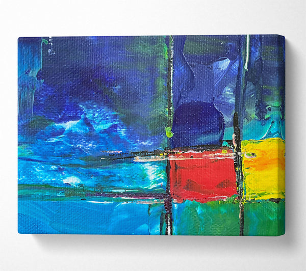  A Canvas Print of Blue Canvas Strokes Canvas Print