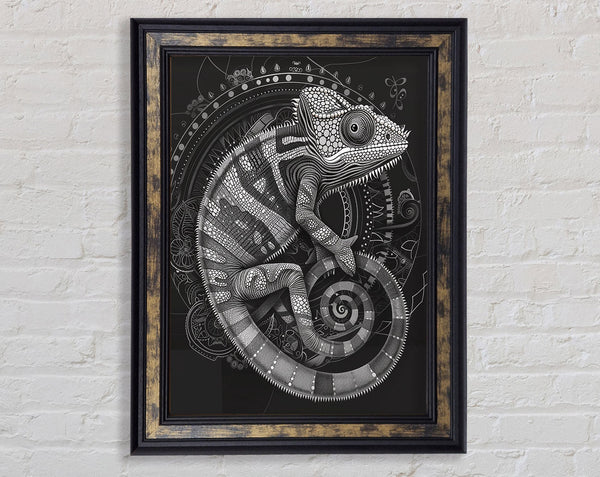 Clockwork Iguana Framed Print