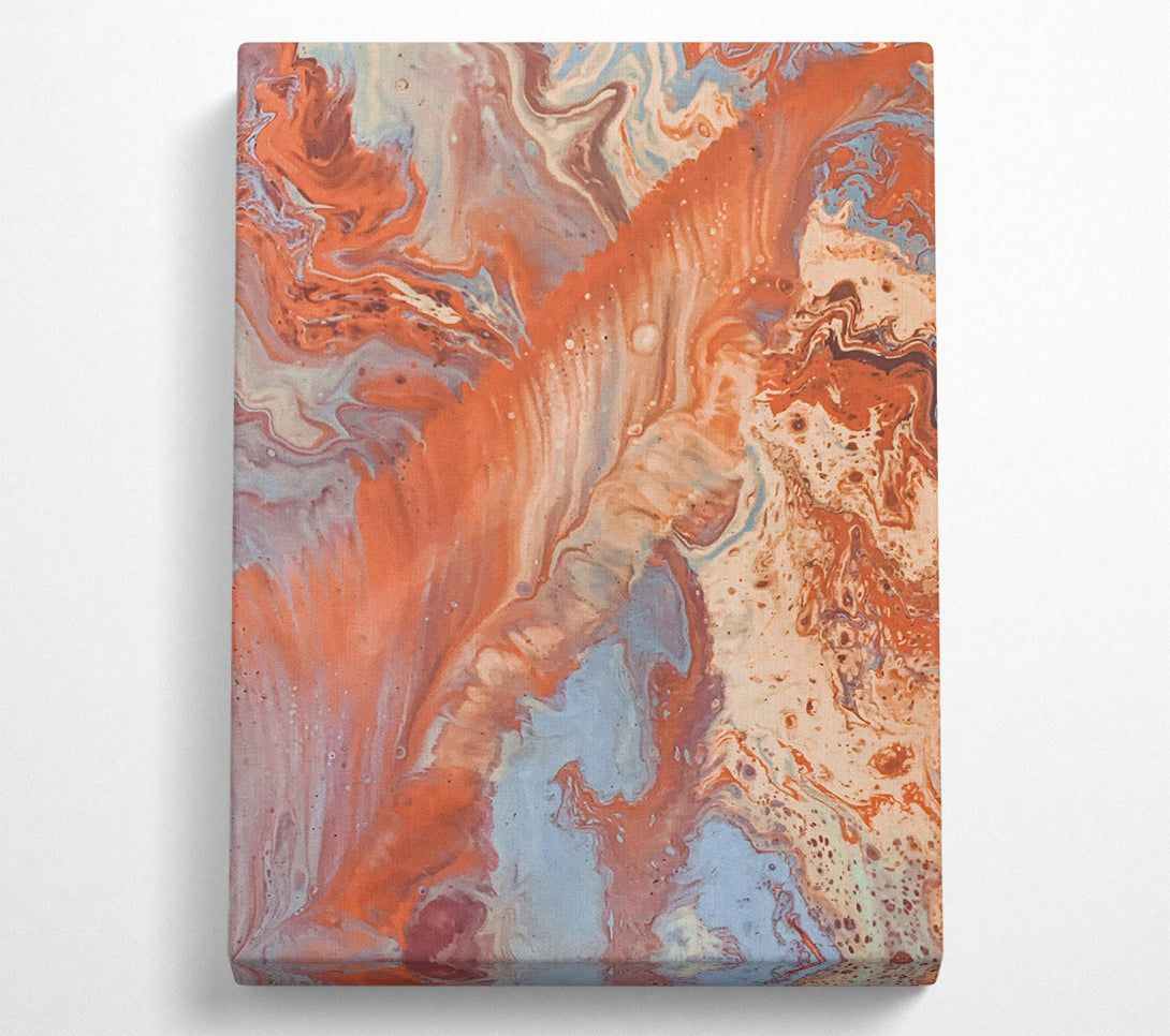  A Canvas Print of Coral Swirl Dreams Canvas Art