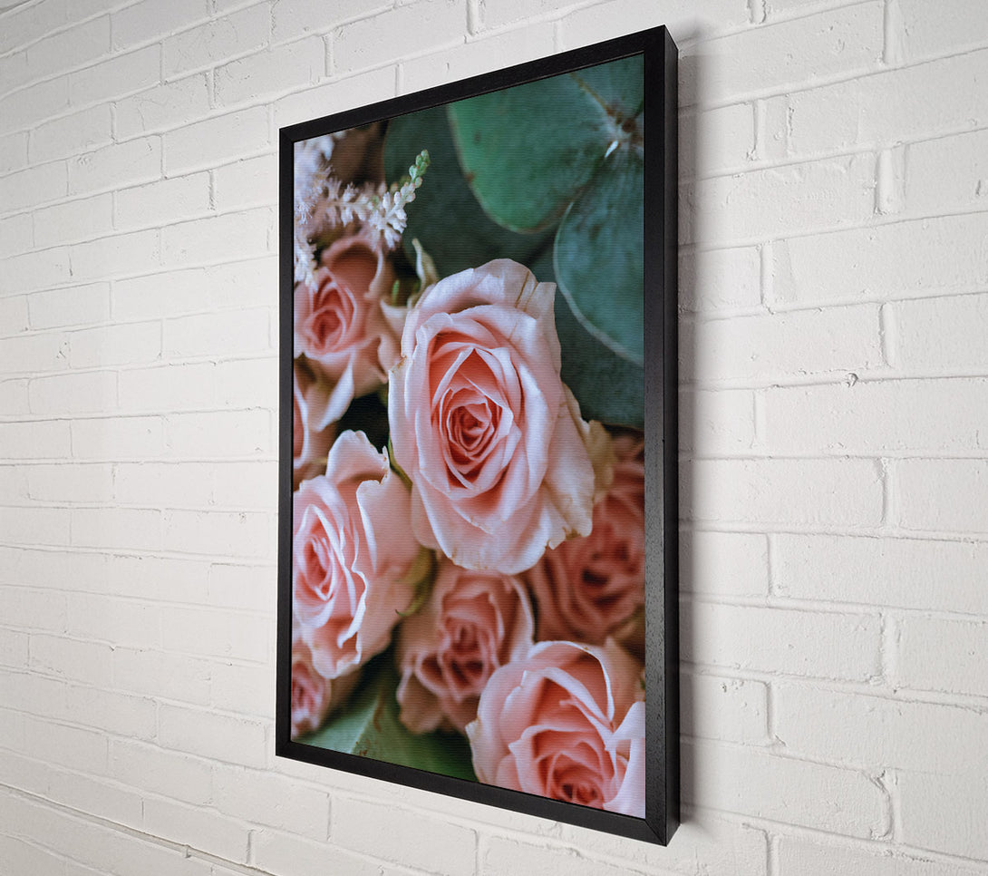  A Canvas Print of Blush Rose Bouquet Canvas Wall Art