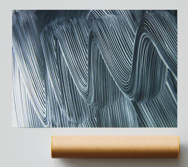 Silver Wave Patterns Giclee Print