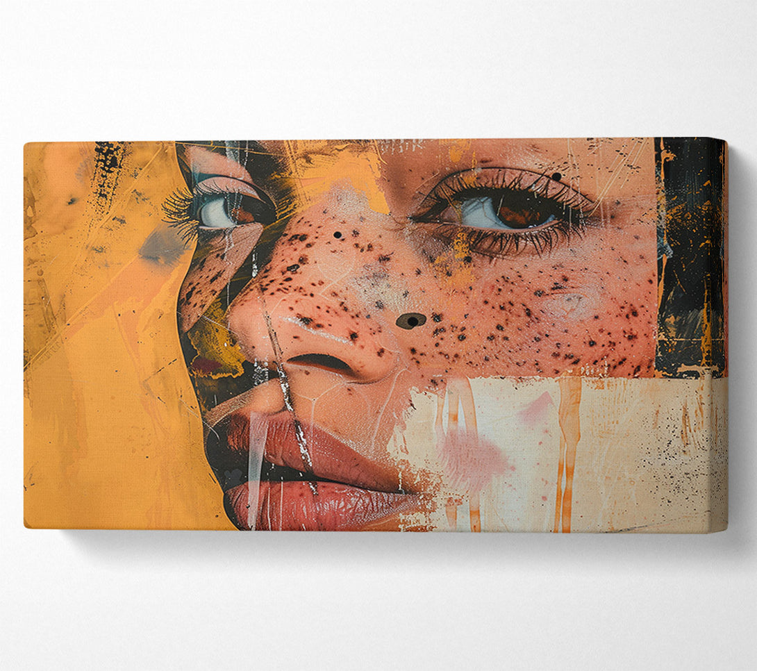  A Canvas Print of Close Up Freckles Canvas Art