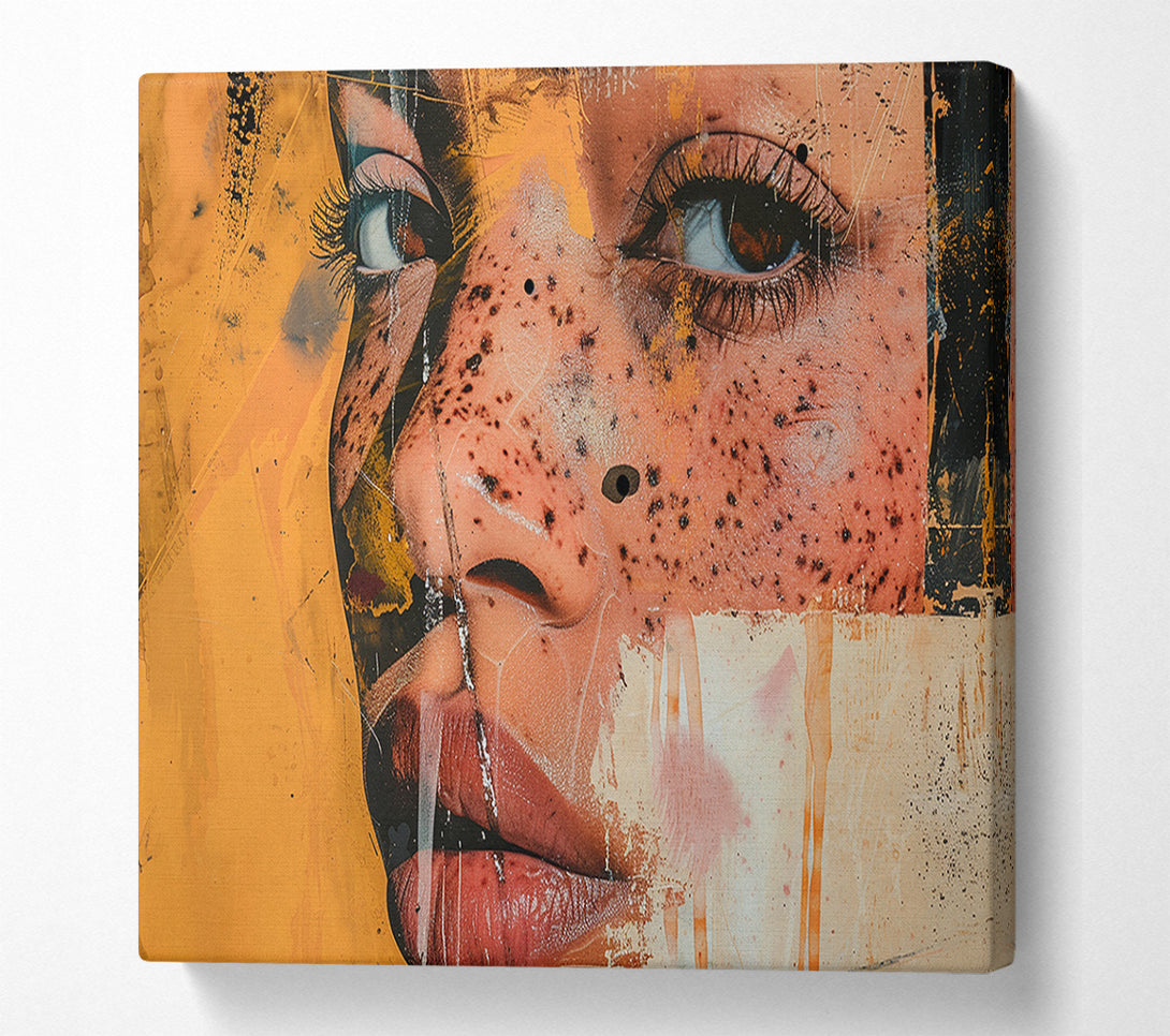  A Canvas Print of Close Up Freckles Canvas Art