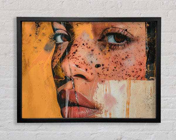 Close Up Freckles Framed Print