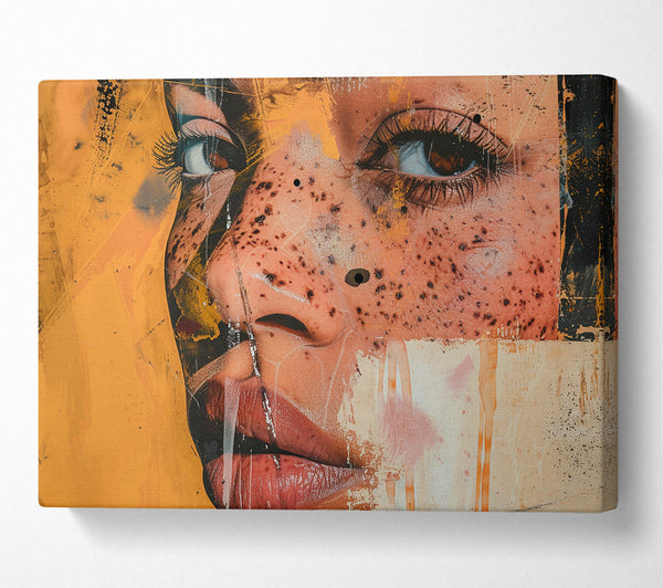  A Canvas Print of Close Up Freckles Canvas Art