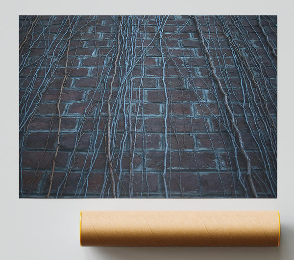 Red Brick Vines Poster