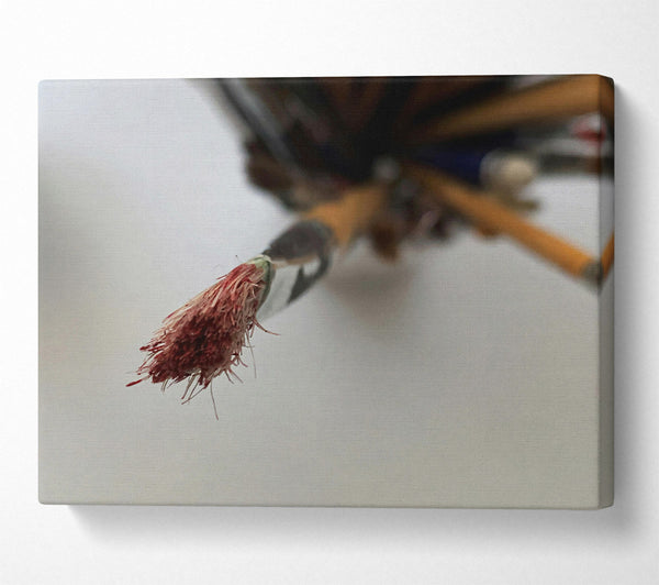  A Canvas Print of Crimson Brush Strokes Canvas Wall Art