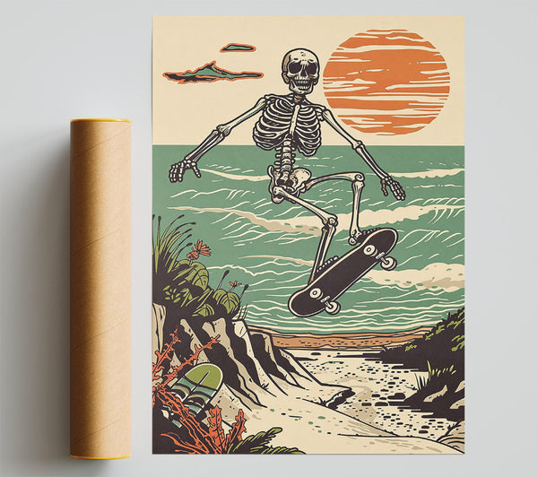 Green Bones On Waves Giclee Print