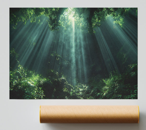 Emerald Light Through Leaves Giclee Print