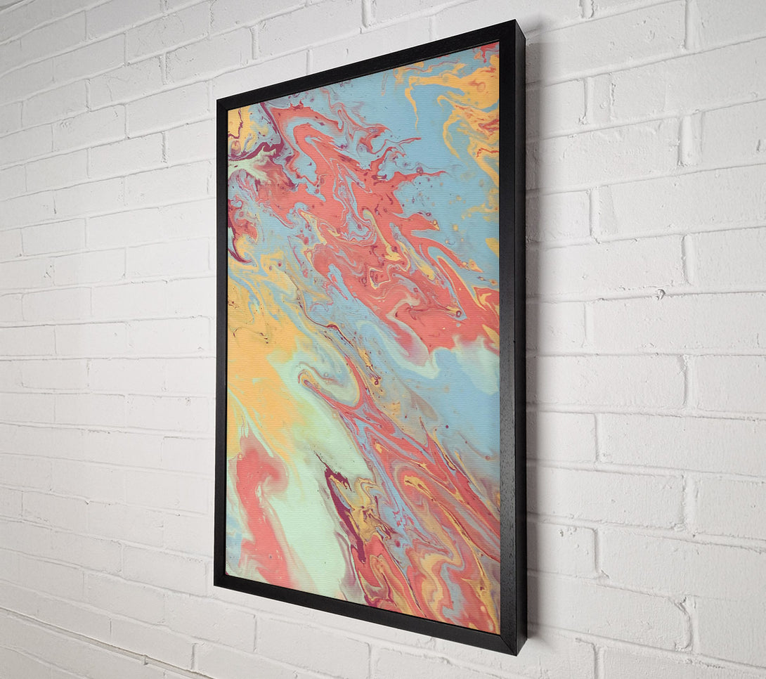  A Canvas Print of Pale Coral Swirls Canvas Art