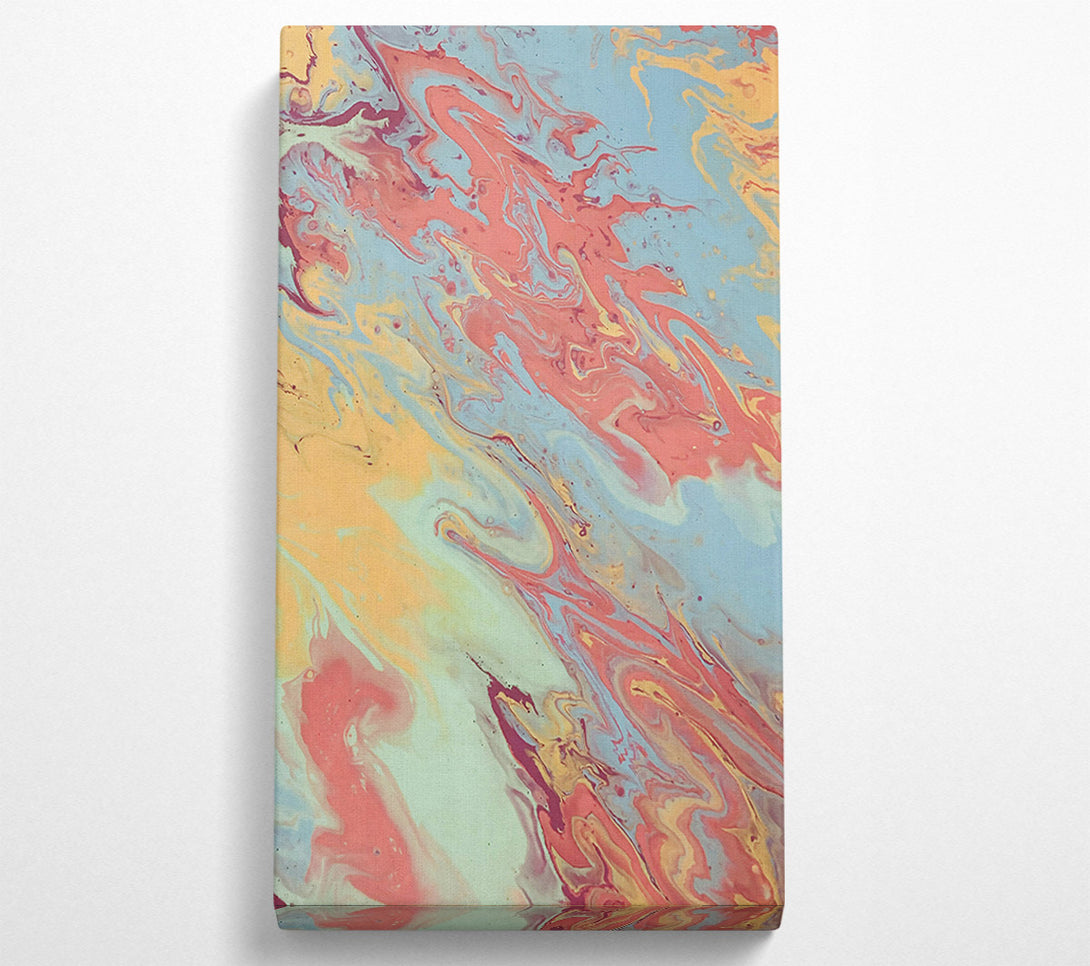  A Canvas Print of Pale Coral Swirls Canvas Art