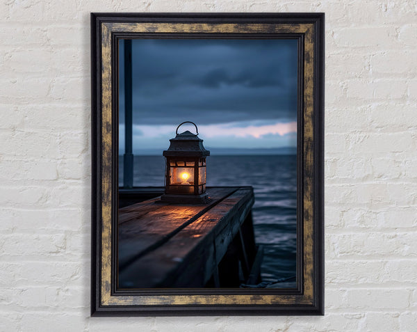 Coastal Lantern Framed Print