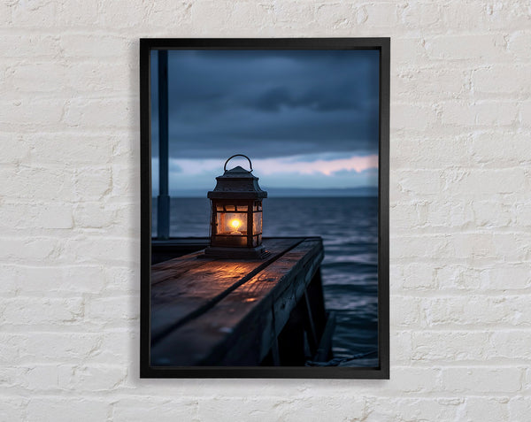 Coastal Lantern Framed Print