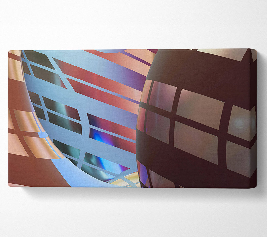  A Canvas Print of Blue Gridded Sphere Canvas Art