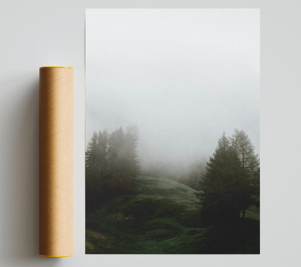 Green Mist Hills Print