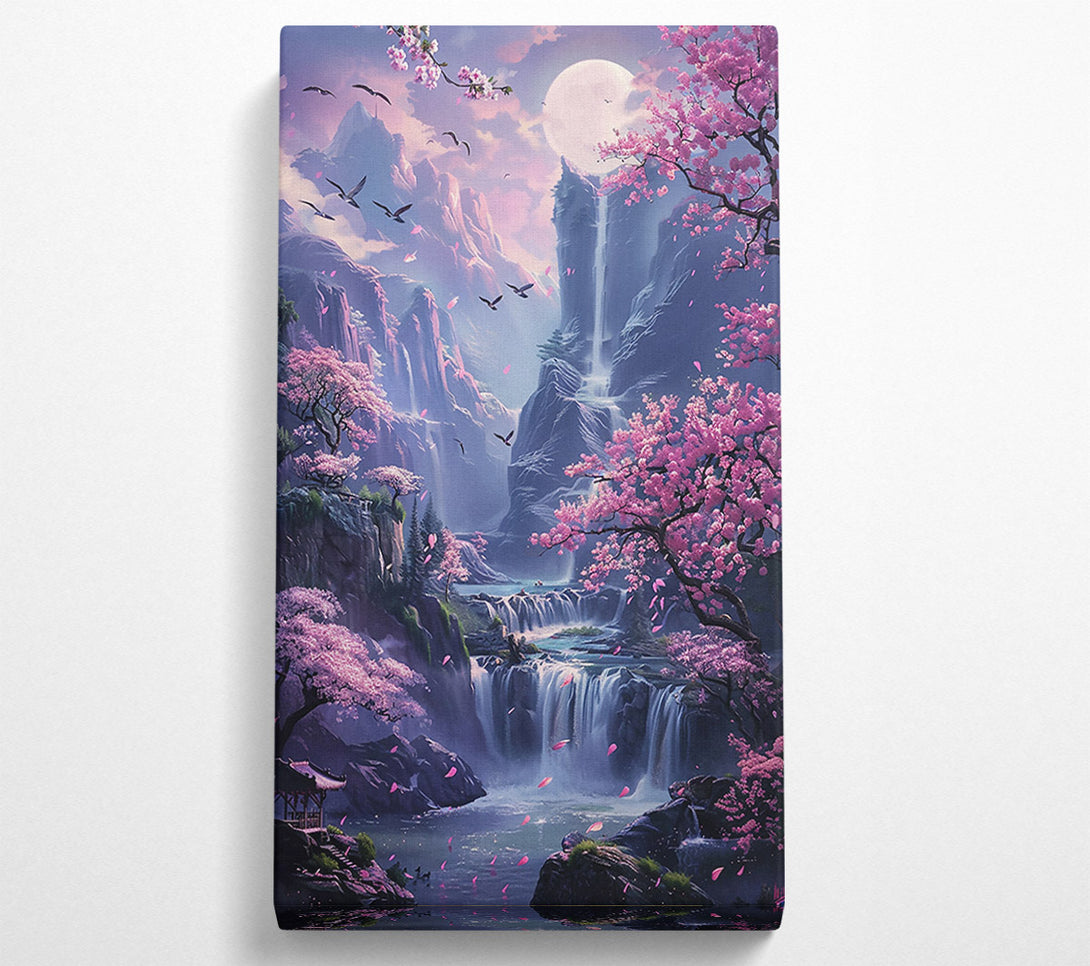  A Canvas Print of Pink Waterfall Dreams Canvas Wall Art