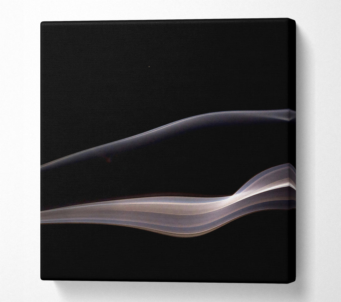  A Canvas Print of Silver Smoke Waves Canvas Wall Art