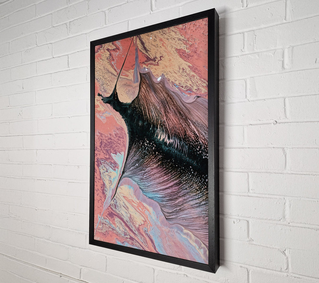  A Canvas Print of Coral Swirl Cascade Canvas Print