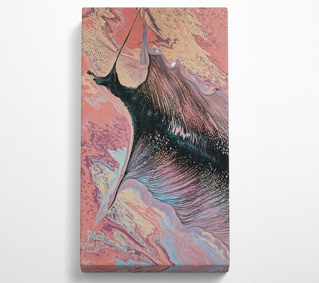  A Canvas Print of Coral Swirl Cascade Canvas Print