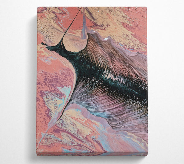  A Canvas Print of Coral Swirl Cascade Canvas Print