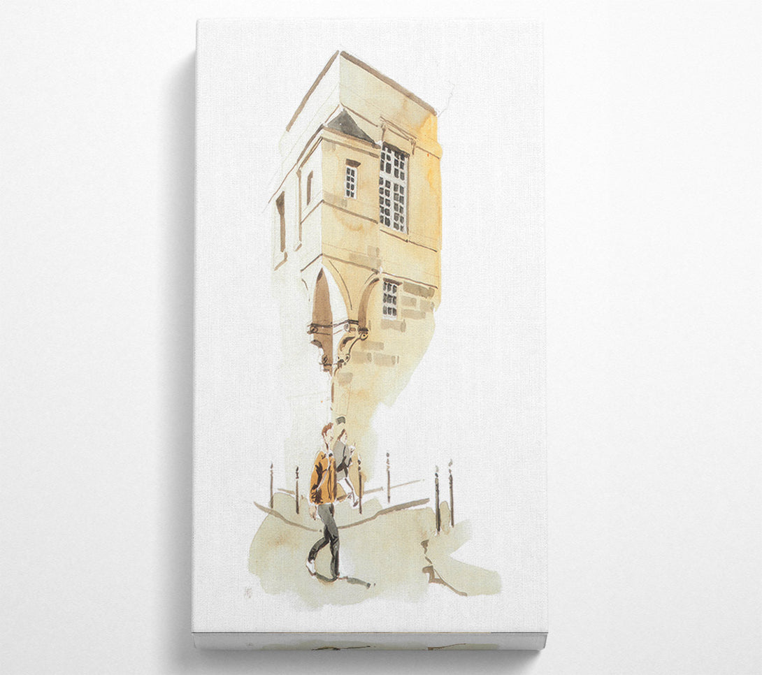  A Canvas Print of Cobbled Street Canvas Wall Art