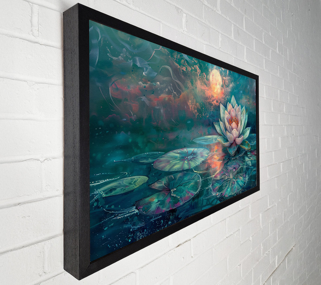  A Canvas Print of Azure Lotus Bloom Canvas Wall Art