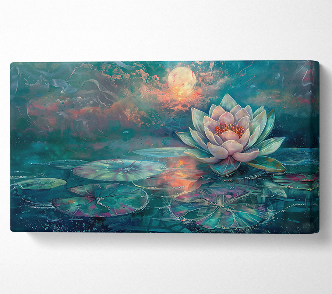  A Canvas Print of Azure Lotus Bloom Canvas Wall Art