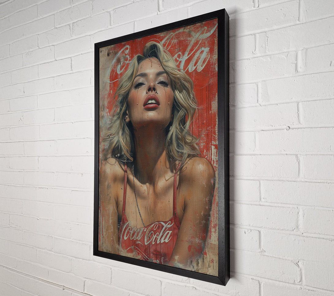  A Canvas Print of Coca Cola Woman Canvas Art