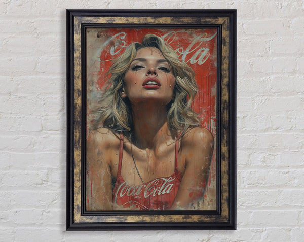 Coca Cola Woman Framed Print