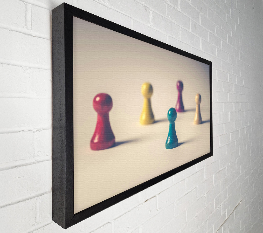  A Canvas Print of The Blue Game Piece Canvas Wall Art