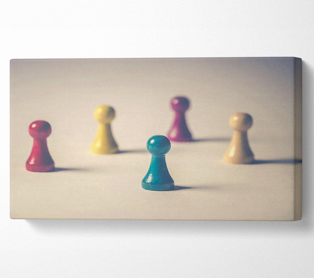  A Canvas Print of The Blue Game Piece Canvas Wall Art