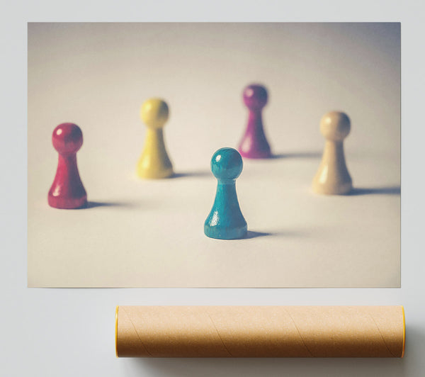 The Blue Game Piece Giclee Print