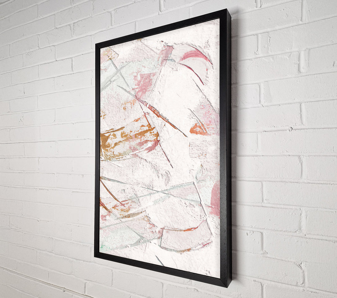  A Canvas Print of Blush And White Abstract Canvas Wall Art