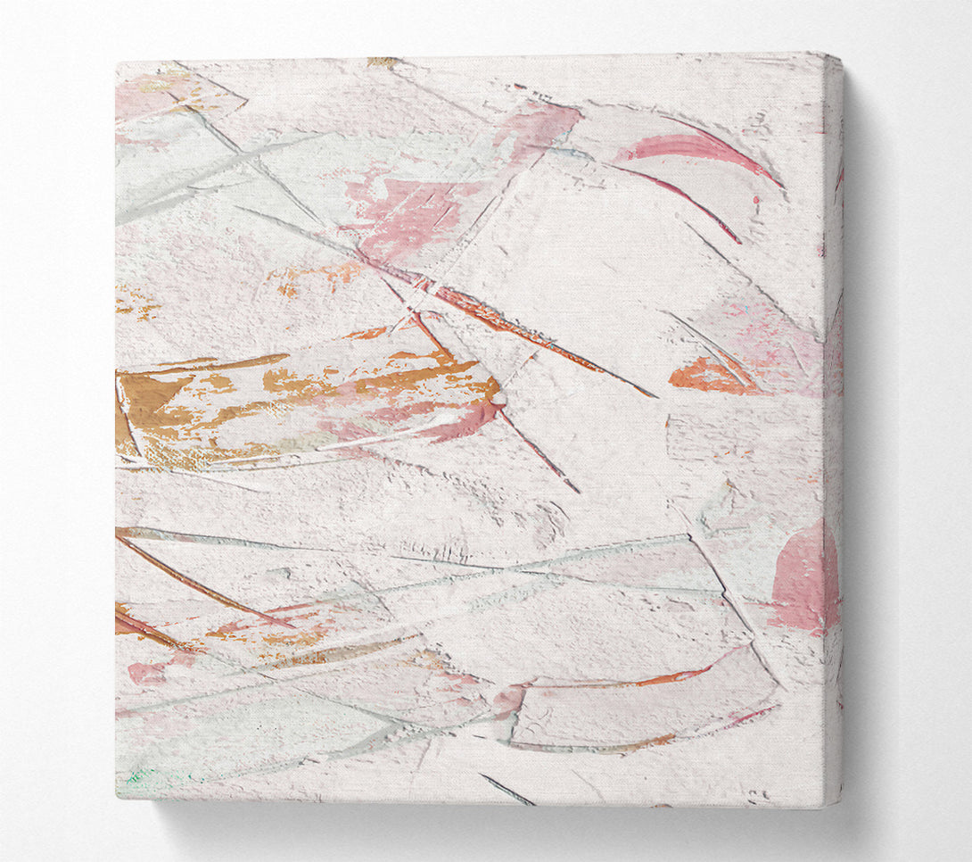  A Canvas Print of Blush And White Abstract Canvas Wall Art