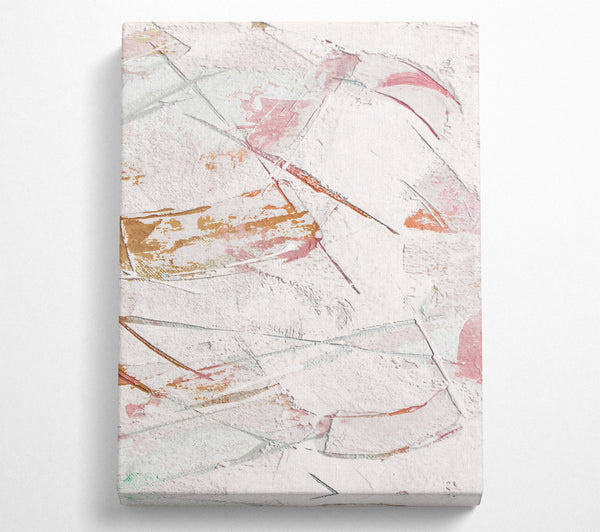  A Canvas Print of Blush And White Abstract Canvas Wall Art