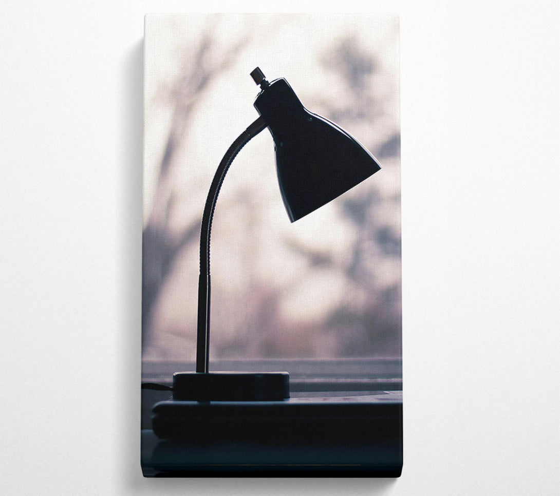  A Canvas Print of Black Lamp Silhouette Canvas Wall Art