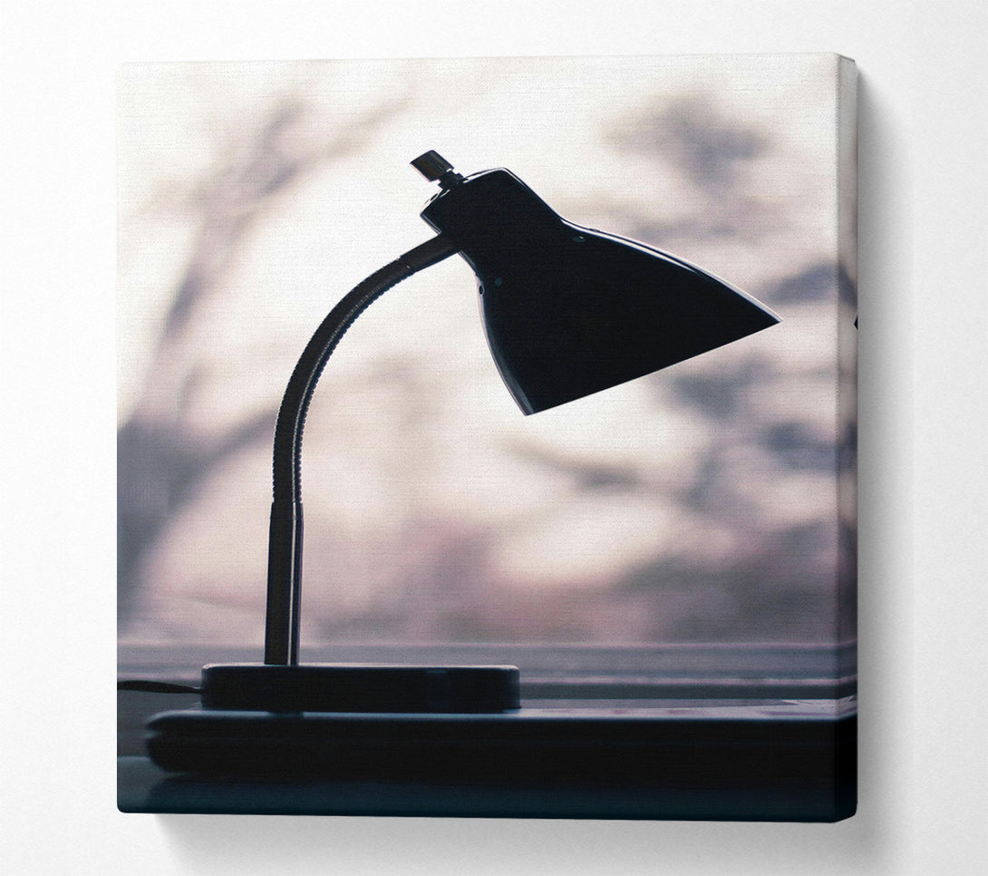  A Canvas Print of Black Lamp Silhouette Canvas Wall Art