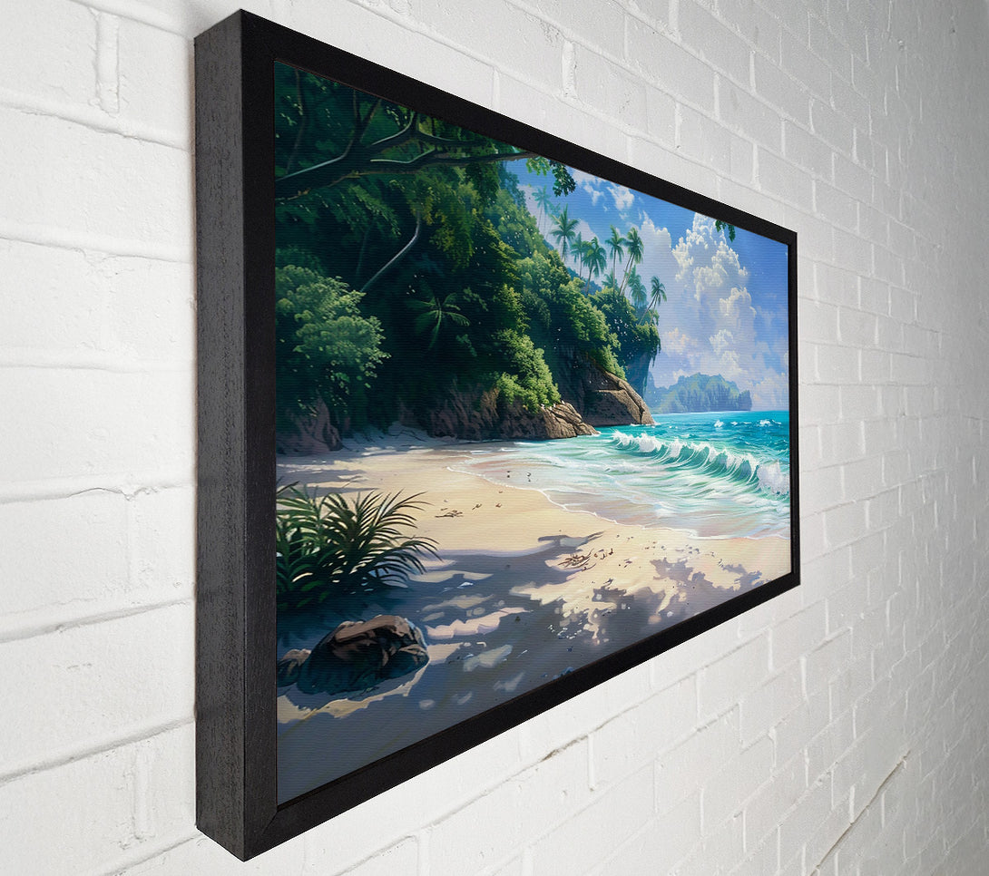  A Canvas Print of Azure Coastline Paradise Canvas Print