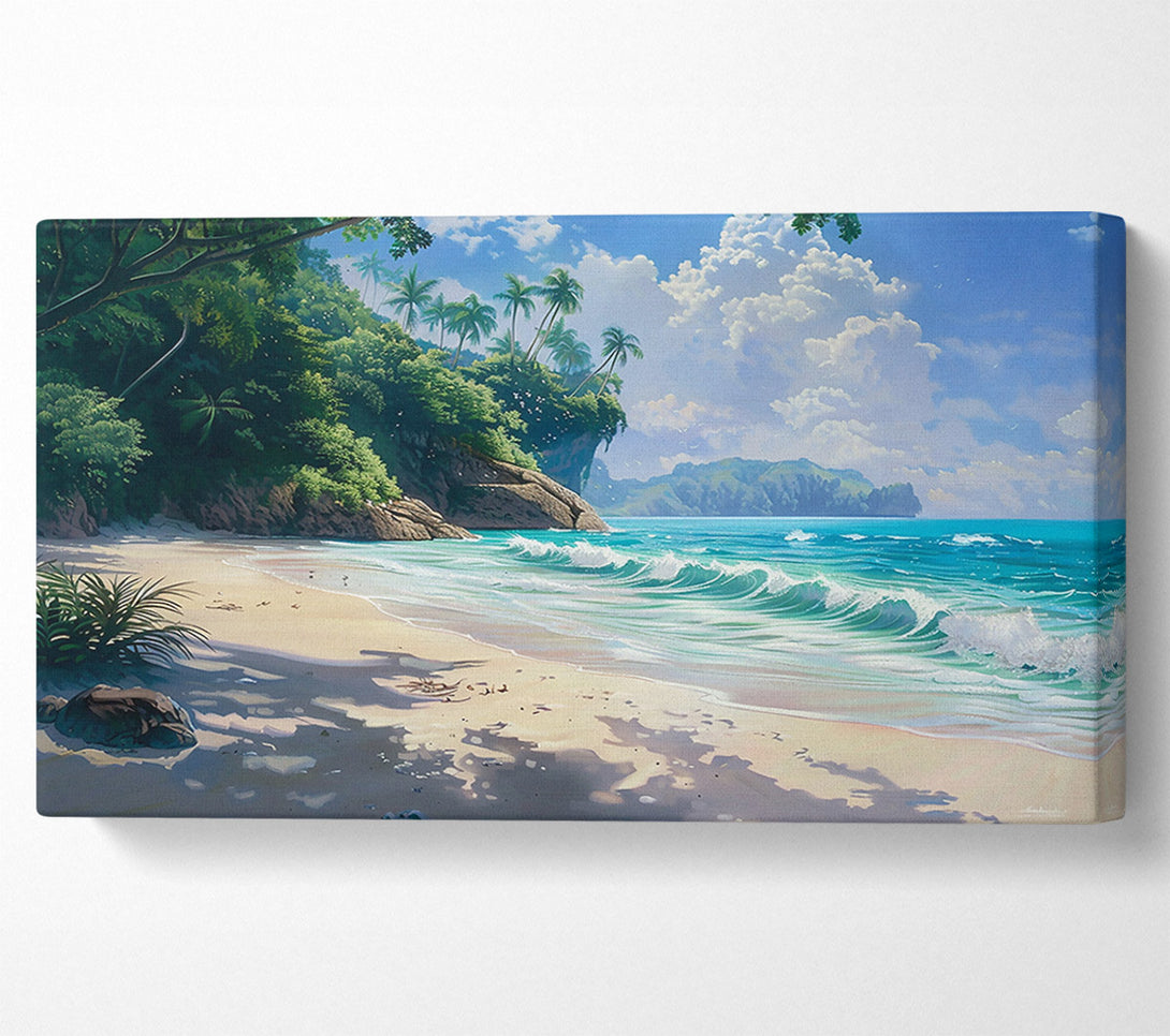  A Canvas Print of Azure Coastline Paradise Canvas Print