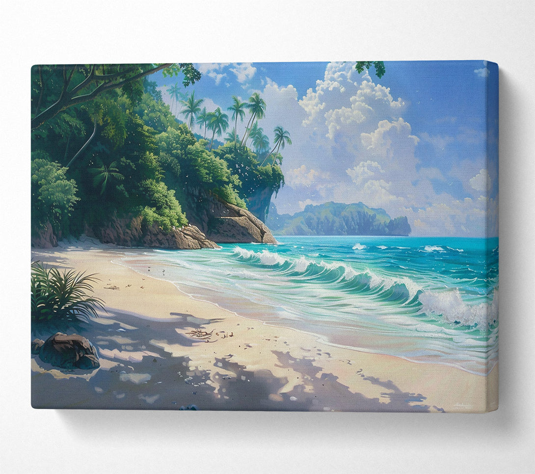  A Canvas Print of Azure Coastline Paradise Canvas Print