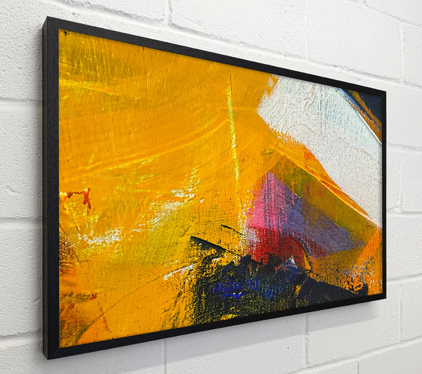 Golden Brushstrokes Abstract