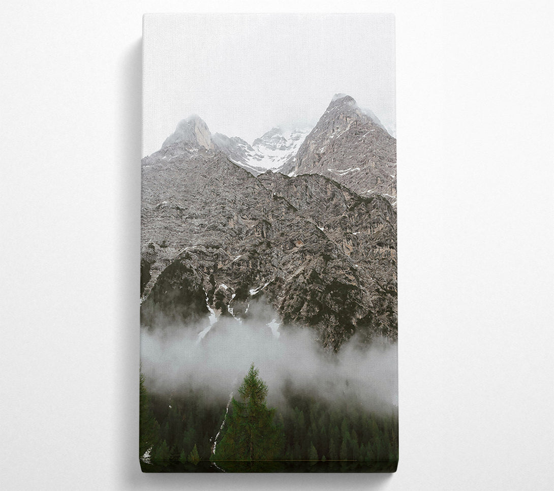  A Canvas Print of Grey Peaks In Fog Canvas Wall Art