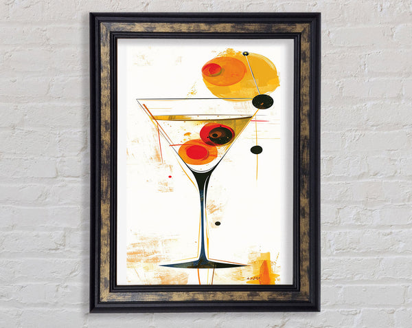 Cocktail Poster Framed Print