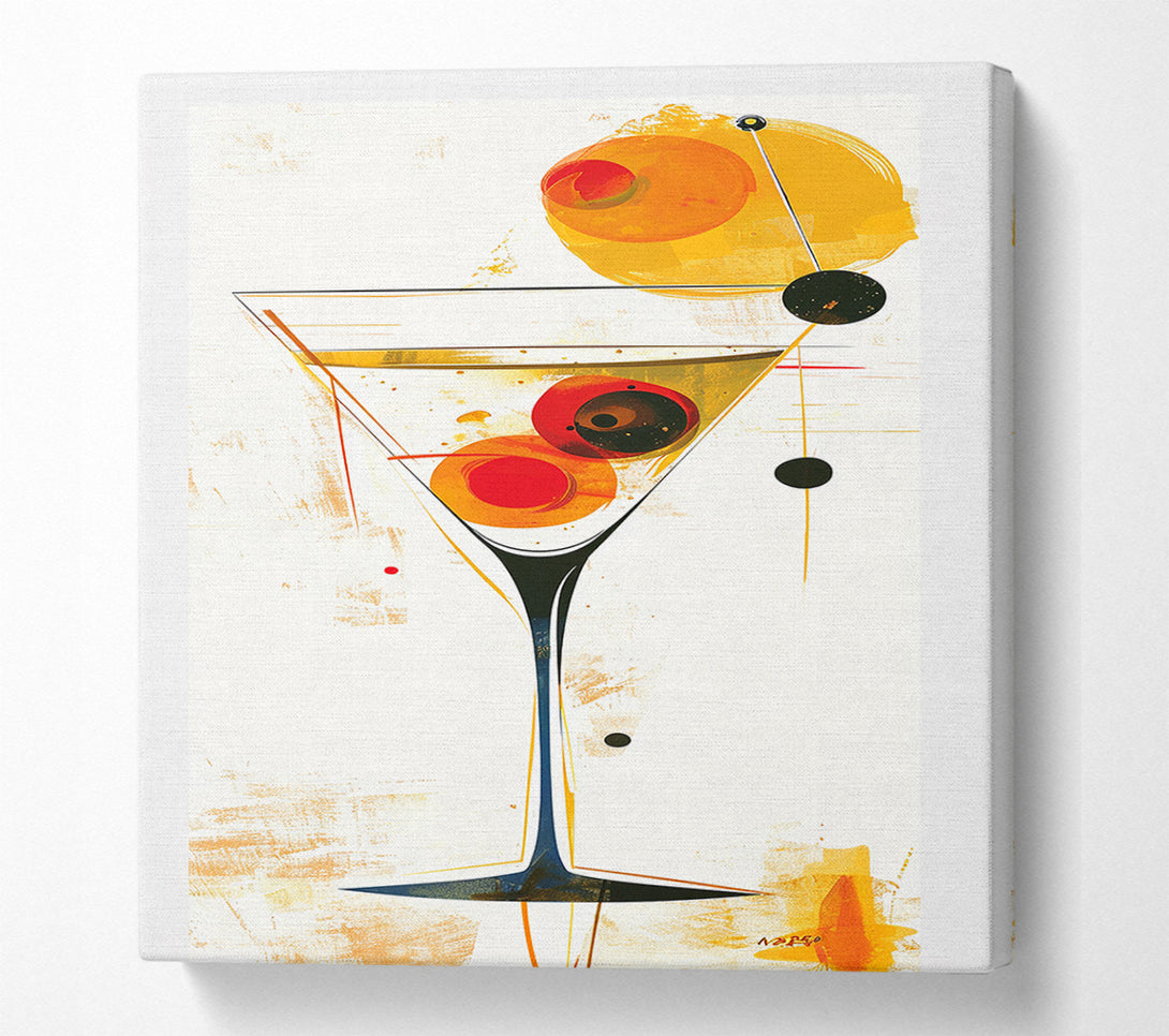  A Canvas Print of Cocktail Poster Canvas Print