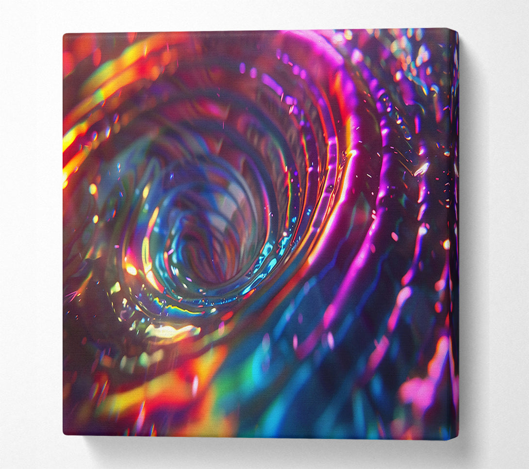 A Canvas Print of Crimson Iridescent Vortex Canvas Print