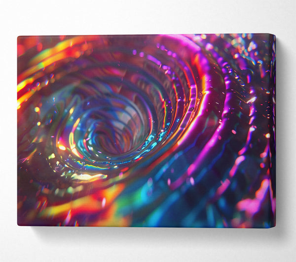  A Canvas Print of Crimson Iridescent Vortex Canvas Print