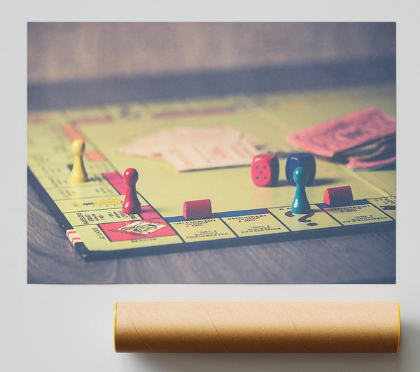 Yellow Chance And Dice Giclee Print