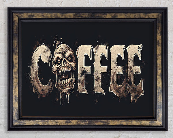 Coffee Skulls Framed Print