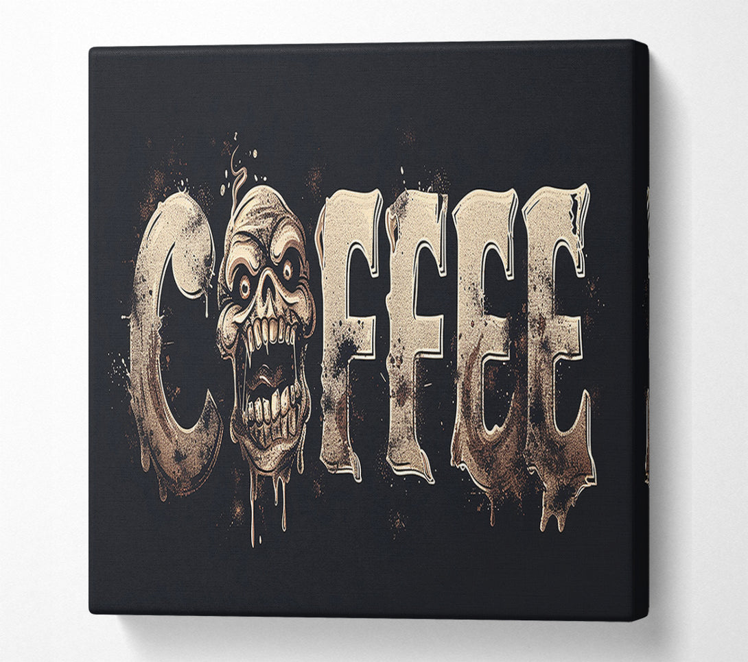  A Canvas Print of Coffee Skulls Canvas Art